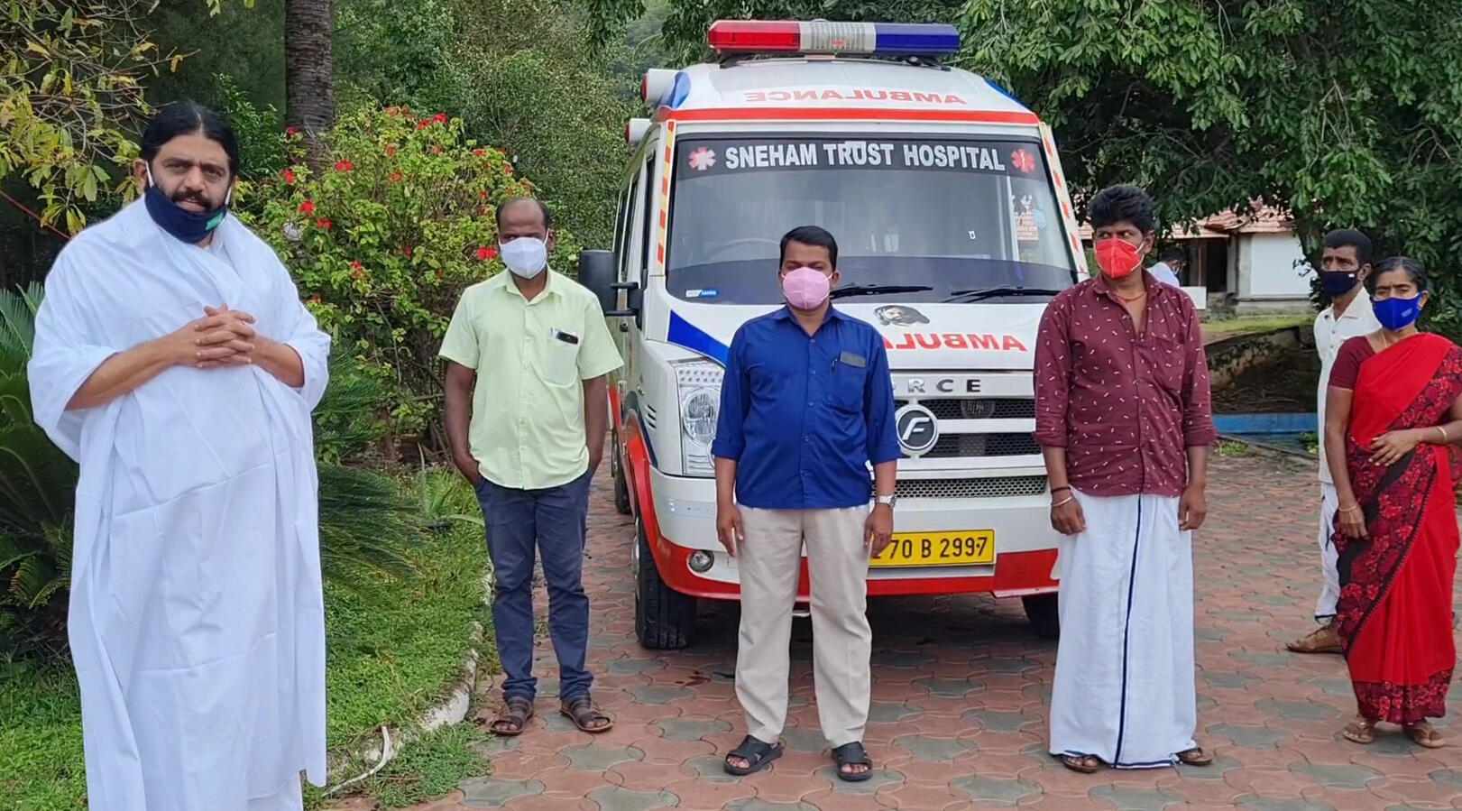 Mobile ICU Ambulance in Sneham Ashram Premises